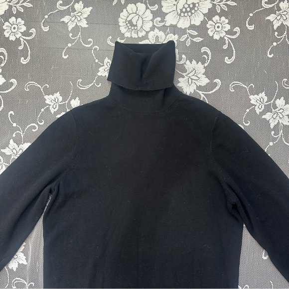 Aritzia Wilfred Merino Wool Turtleneck Sweater Dress in Black Sz XS - Picture 4 of 9